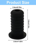 Get Your Cables Protected With These Super Durable 3/4 Inch Black Cable Grommets Made From Silica Gel For Outdoor Use And Extreme Pressure. size diagram of black silicone cable grommet, 3.8cm tall and 2.6cm wide