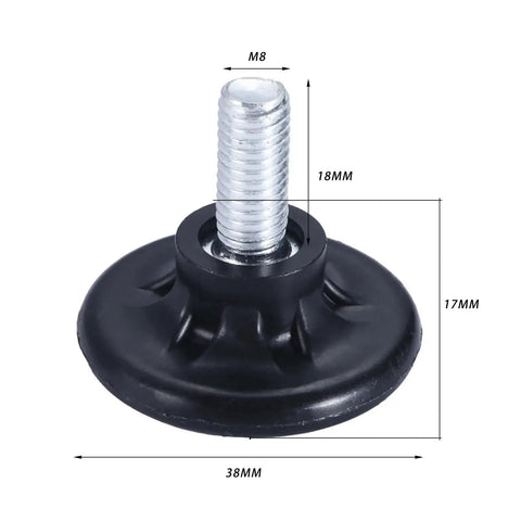Screw On Adjustable Furniture Feet Pad Anti Slip Leveling Height Bolt Balance For Table Legs Chairs And Sofas M8x18x38mm