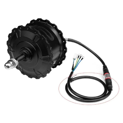 Hub Motor Female Adapter Cable For Bafang G062 G060 G090 Ebike with 1121AM threads, shown with black connector and wires