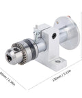 Compact Live Revolving Center For Mini Lathe With Adjustable Drilling Depth And Wrench, durable metal, mini lathe support tool