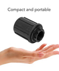 Durable Freehub Body for Mountain and Road Bikes 8 9 10 Speed Cassette Compatibility Chrome Moly, shown above a hand for scale.