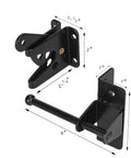 Heavy Duty Gate Latch 8 Pack Self Locking Cable Pull Fence Locks For Wood Or Steel Doors Rock Solid Gravity Design image showing dimensions and design.