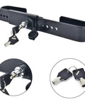 Heavy Duty Steel Cargo Door Lock For Trucks And Shipping Containers With 2 Tubular Keys Rubber Cover 9 To 18 Inch Adjustable Black