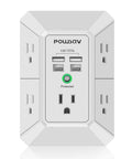 Top Shelf Compact Power Strip With Five Roomy AC Outlets And Four Fast Charge USB Ports Engineered For Reliable Surge Protection.