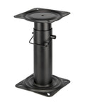 Adjustable Boat Seat Pedestal 11.5 to 17.5 Inches, Black Powder Coat, Non-Rotating Mount Built for Custom Height Seating, Works With Standard Seat Swivels for 360 Degree Rotation, Durable Marine Hardware, black steel boat seat pedestal