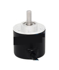 Front view of Magnetic Multi Turn Absolute Rotary Encoder With 4 To 20mA Analog Output 5400 Turns 8mm Hollow Shaft Rugged And Ready High Precision Industrial Feedback Sensor For Accurate Position Readings And Reliable Machinery Control.