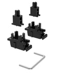 Hella Quiet Plate Mount Keyboard Stabilizers V3 With Pre Clipped Stem to Kill Wire Wobble in black for 2U, 6U, 7U keys.