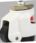 Heavy Duty Swivel Casters With Quick Mount Plate Smooth Rolling utility cart wheel close-up showcasing aluminum housing and nylon wheel.