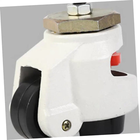 Heavy Duty Swivel Casters With Quick Mount Plate Smooth Rolling utility cart wheel close-up showcasing aluminum housing and nylon wheel.