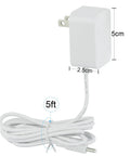 Adapter Power Cord Replacement For Hatch Baby Rest, Rest Plus, And Rest Mini Sound Machine, Barrel Style 5V 2A White AC Charger