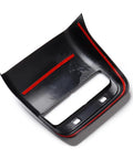 Sharp Matte Carbon Fiber Rear Air Vent Shields Plus Center Console Armrest Pads For Tesla Model Y And Model 3 No Sweat Snap On Abs Upgrade That Brings Clean Vibes Daily - close-up view of rear air vent cover