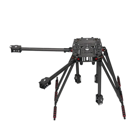 Full Carbon Fiber FPV Frame Kit For ZD850 Pro With Foldable Arms And Unflappable Landing Gear shown assembled without electronics.