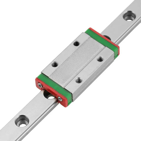 200mm LML9H Miniature Linear Guide Rail, 9mm Width Linear Motion Rail with Slide Block, shown with 4-point contact design
