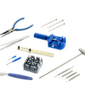 16 Piece Watch Repair Toolkit With Pin Remover Pliers Screwdrivers Case Opener Tweezers Hammer Pin Punches Belt Block
