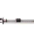 Rock-Solid Motion CNC Linear Guide Stage Rail And Ball Screw Slide Table with Nema 23 Motor Module, aluminum 350mm travel, side view