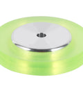 Pro Grade Aluminum Polyurethane Encoder Wheels Built Tough For Exact Speed And Position Tracking Heavy Duty Industrial Rotary Sensor Gauge High Resolution 200Mm Perimeter 3 Pack in green color with a chrome center.