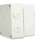 Tough As Nails Ip66 Waterproof Outdoor Electrical Outlet 3 Prong Wall Socket With Clear Protective Cover side view showing two sockets