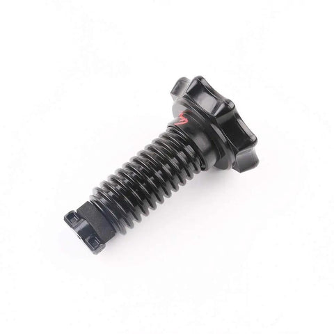 Spare Tire Hold Down Bolt And Nut Replacement For Audi Q5 Skoda Yeti Jetta Mk6 1K0803899E 1K0 803 899 E Meets OE Specs Direct Fit No Fuss Easy Install Durable Steel Construction One Piece Kit, black steel bolt with plastic knob.