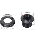 Beefy Titanium Alloy M18 Dub Crank Bolt With M30 Lock Ring Kit Black Replacement Set For DUB Cranksets Lightweight And Rock Solid Hardware For Secure Bike Crank Fixing, M30 x P1.0 lock ring and M18 x P1.0 bolt