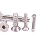Heavy Duty 5/16-18 Inch Flat Head Socket Cap Screws, 1 Inch Long, 20 Pack, UNC Coarse Thread, Full Machine Thread