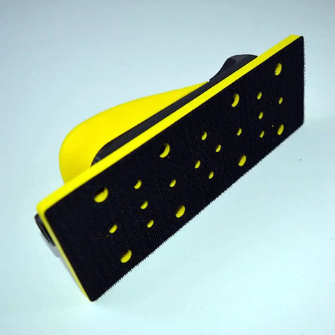 Practical Vacuum Hand Sanding Block With Hook Loop Disc For Wood Polishing And Car Maintenance Features Porous Collection And Pu Foam For Comfortable Grip Making Fine Grinding Easy For Home Projects Without The Mess.