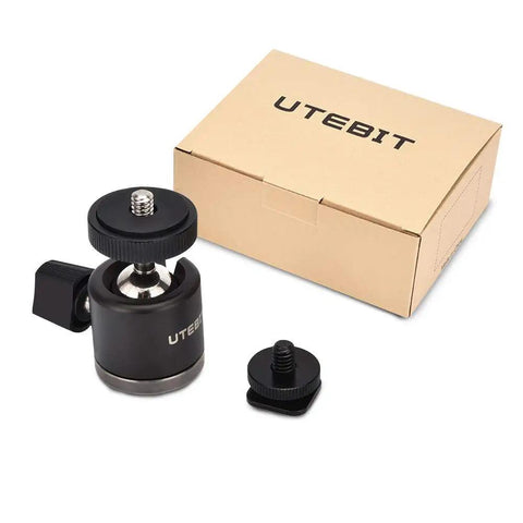 Slick Mini Ball Head Tripod Mount Featuring Removable Quarter Inch Hot Shoe Designed For All Cameras And Sweet Everyday Photography Setups Black
