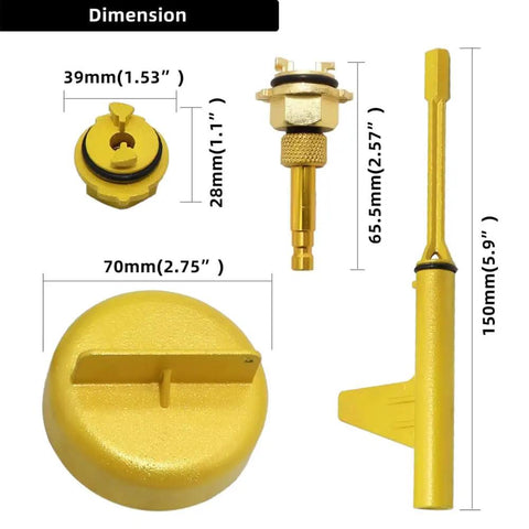 Metal Transmission Oil Filling Tool For Mercedes Benz 725.0 9 Speed 9G Tronic Transmission Oil Change Adapter dimensions