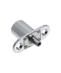 Rock Solid Zinc Alloy Push Plunger Cabinet Lock Set Keyed Alike Four Pack smooth chrome plunger lock side view, rust resistant.