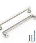 10 Pack 7.5 Inch Brushed Nickel Cabinet Pulls Made From Zinc Alloy For Kitchen Cabinets Durable Hardware Handles With Easy Install Slick Satin Finish To Upgrade Your Space. brushed nickel pull with screws