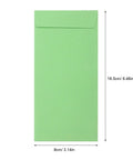 60 Pack Green Kraft Paper Coin Envelopes Self Seal With Double Adhesive Vintage Style, showing size dimensions 16.5x8cm.