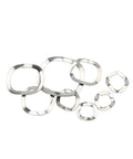 Heavy-Duty Wave Washer Set 304 A2 Stainless Steel Three-Wave Spring Washers Assortment Kit M3 To M27 For Screws And Bolts DIY Ready For Home Shop Factory Maintenance Outdoor Projects, assorted silver washers