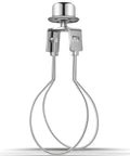 Clip On Lampshade Adapter With Finial Included Durable Metal Lamp Shade Holder For Clip On Light Bulbs Silver Finish