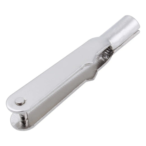 Beefy Steel Quick Link Clevis Replacement Parts For RC Airplane 10 Pack M3 Size Durable Upgrade, silver steel clevis shown on white background