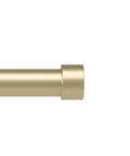Cappa Curtain Rod With Two Matching Finials, Adjustable 66 To 120 Inches, No Fuss Setup With Brackets And Hardware, Gold Finish, End View