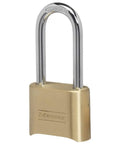Set Your Own Four Digit Padlock For Indoor And Outdoor Use With Brass Finish No Key Needed And Two And A Quarter Inch Shackle Ideal