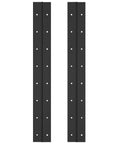 Get Your Gear On With These Badass 2 Pack 18 Inch Black Stainless Steel Piano Hinges, Heavy Duty continuous hinges side view with pre drilled holes.