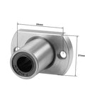 LMH8UU Two Side Flange Linear Ball Bearing Set, 8mm Bore, 15mm Outer Diameter, 24mm Length, Sealed, Chrome Steel