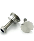Top-Shelf 304 Stainless Steel Fanged Bucket Elevator Bolts For Heavy Duty Conveyor Belt Replacement, M8X40mm, set of two bolts.