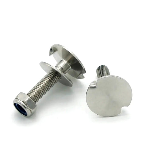 Top-Shelf 304 Stainless Steel Fanged Bucket Elevator Bolts For Heavy Duty Conveyor Belt Replacement, M8X40mm, set of two bolts.