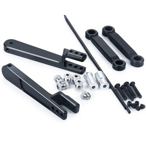 Alloy Rear Sway Bar Set For 1 Tenth RBX10 Ryft 4WD Brushless Rock Bouncer RTR Matte Black Replaces Stock Sway Bar components