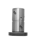 Double Screw Ball Nut With Right Hand Thread For DFU Series Flange Nut And Motion Rail, side view, showing metal build and thread detail.