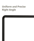 Set Of 4 Heavy Duty 6 Inch L Shaped Shelf Brackets Black Powder Coated Steel Quarter Inch Thick precise right angle close-up