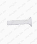 Pro Grade PTFE Plastic Countersunk Flat Head Slotted Screw M3, tough white fastener for custom rigs and assemblies.