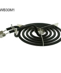 Chrome Drip Pan Set And Surface Elements For GE Hotpoint Range Stoves Replacement Kit Includes Two 6 Inch Drip Pans Two 8 Inch Drip Pans Two 6 Inch Surface Elements And Two 8 Inch Surface Elements; WB30M1 spiral coil element.