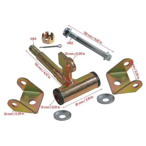 Go Kart Front Steering Knuckle Spindles Front Wheel Hubs Kit Three Stud Beefed Up For Karting ATV UTV Drift Trike