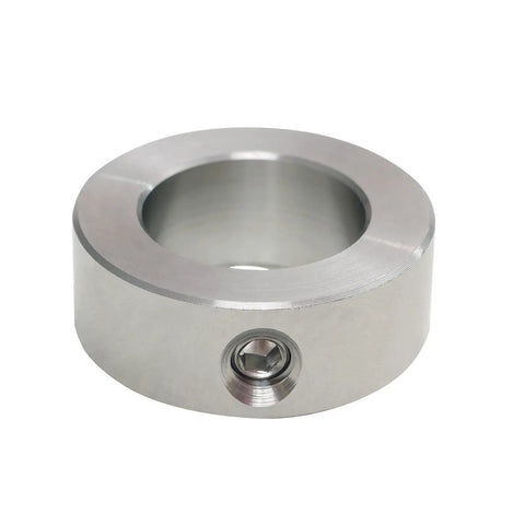 304 Stainless Steel Shaft Collar With Set Screw H7 Bore Five Eighths Inch Outer Diameter One And One Eighth Inch Half Inch Thick Drill Stop Collar
