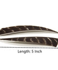 Arrow Fletching Shield Type 4 Inch Or 5 Inch Natural Stripe Turkey Feather Fletching Kit, featuring 5 inch striped feather pair.
