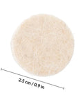 Close-up of wool felt polishing wheel with 2.5 cm diameter for 120Pcs Wool Felt Polishing Wheel Set With Mounted Shank For Rotary Tools.