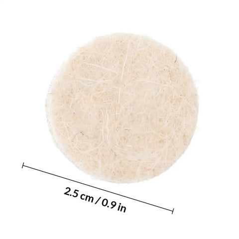 Close-up of wool felt polishing wheel with 2.5 cm diameter for 120Pcs Wool Felt Polishing Wheel Set With Mounted Shank For Rotary Tools.