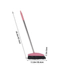 Long Handle Broom With Dense Stiff Bristles Heavy Duty Floor Sweeper Built For Yards Driveways Garages Low Bend Build with measurements.